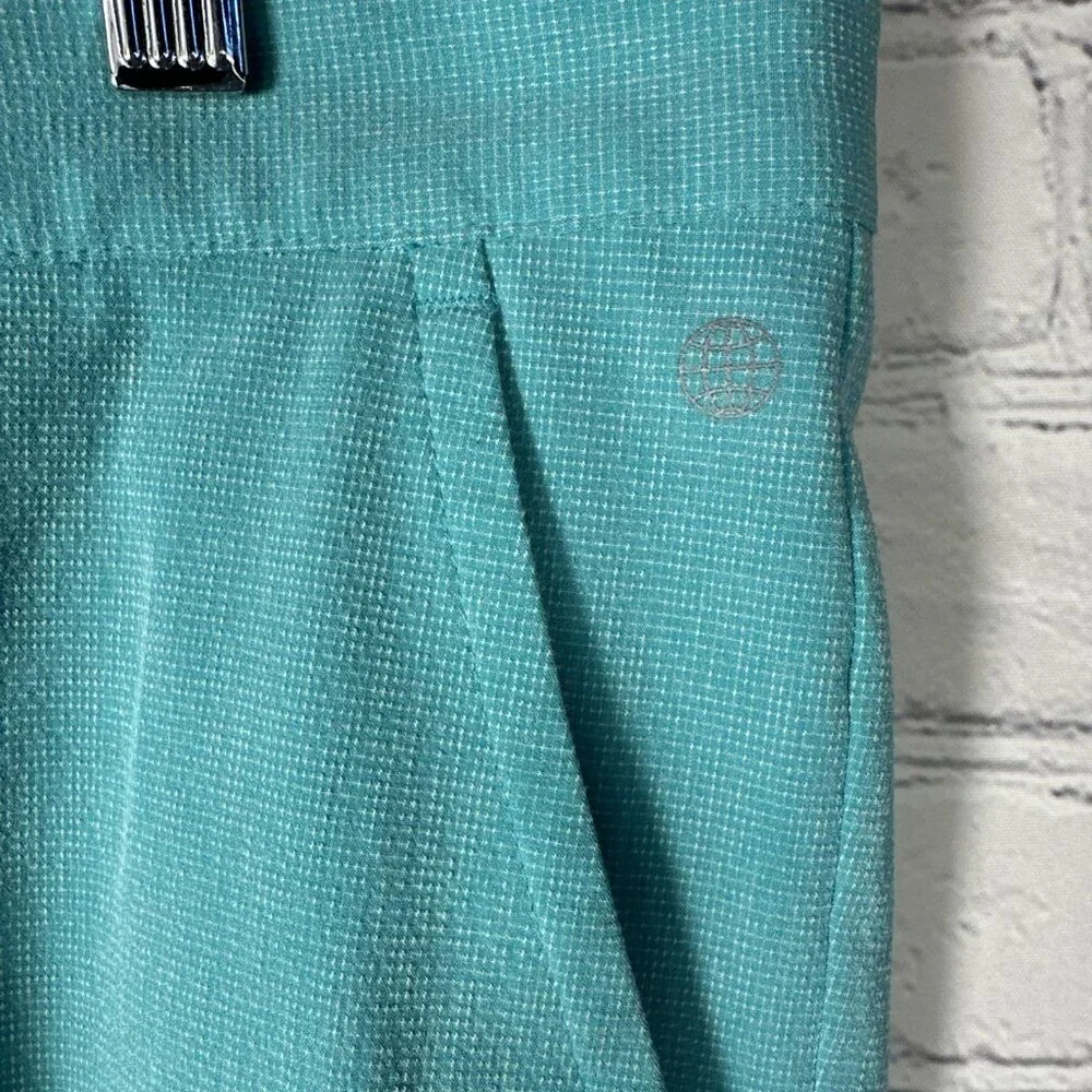 Adidas Crosshatch Performance Golf Shorts Mens Size 38 Semi‎ Mint Green